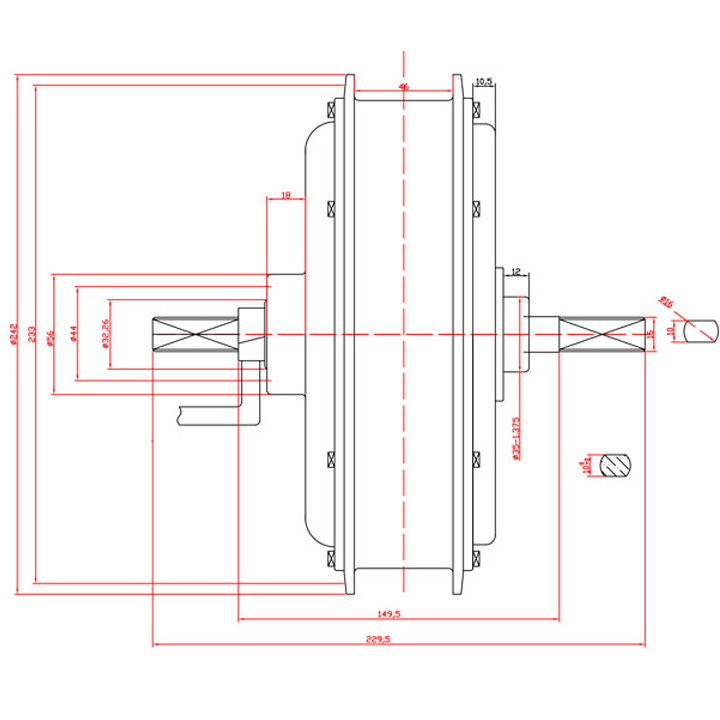 1.85X 19 60V 72V 3000W 5000W B - 60V 5000W Brushless Hub Motor recensione e prezzo
